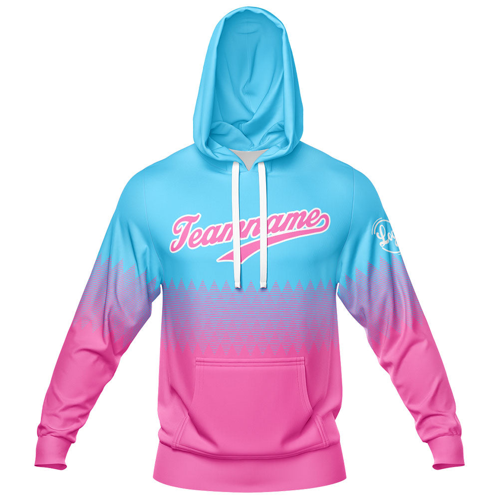 Benutzerdefiniert Sport Jersey Satz Heiß Rosa-Hellblau