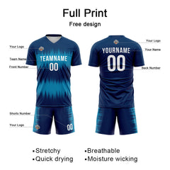 Benutzerdefinierte Fußball Trikots für Männer Frauen Personalisierte Fußball Uniformen für Erwachsene und Kind Marine-Teal