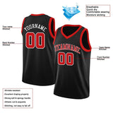 Benutzerdefinierte Authentisch  Basketball Trikot Weiß-Marine-Rot
