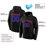 Benutzerdefinierte Authentisch Sweatshirt-Kapuzenpulli Schwarz-Blau-Orange