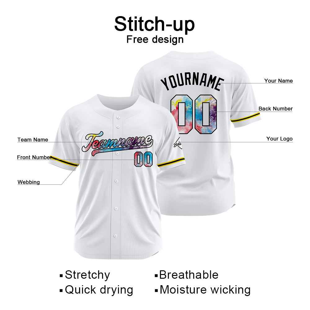 Benutzerdefinierte Authentisch Baseball Weiß