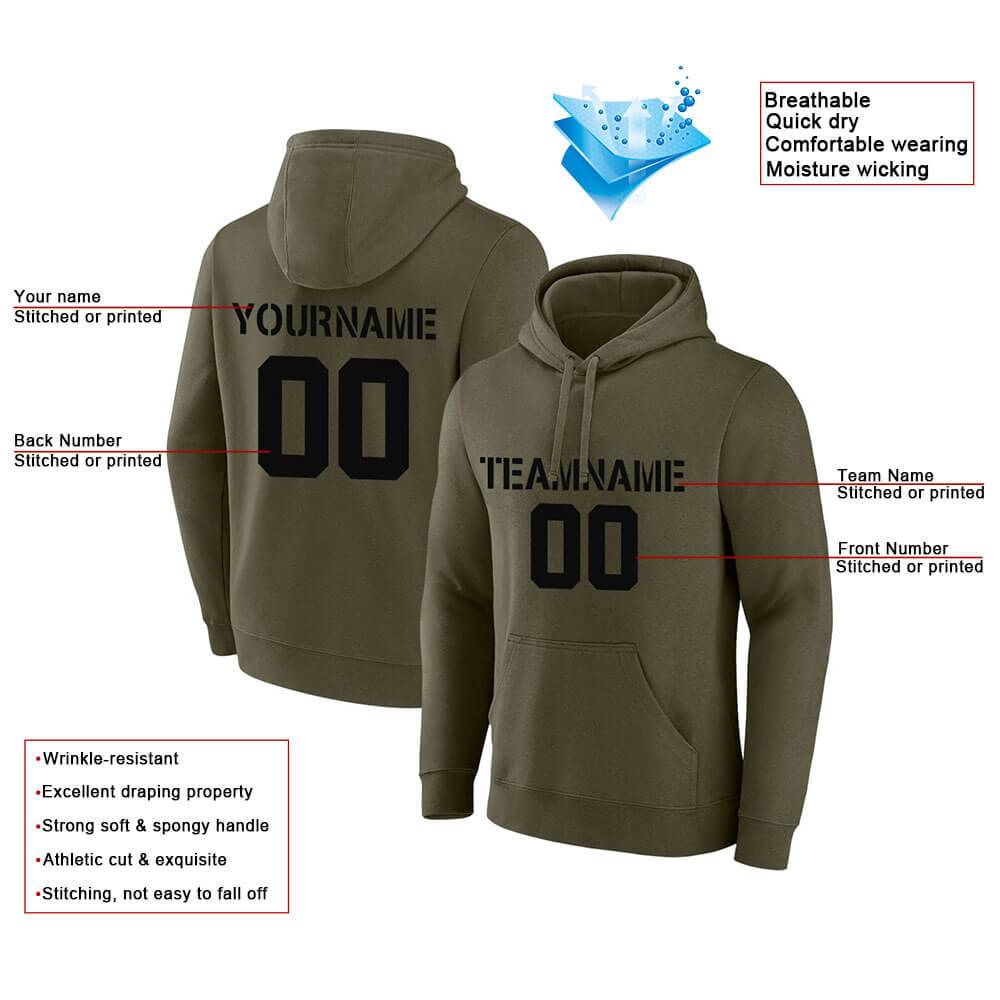 Benutzerdefinierte Authentisch Sweatshirt-Kapuzenpulli Marine-Weiß-Orange