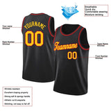 Benutzerdefinierte Authentisch  Basketball Trikot Rot-Weiß-Gelb