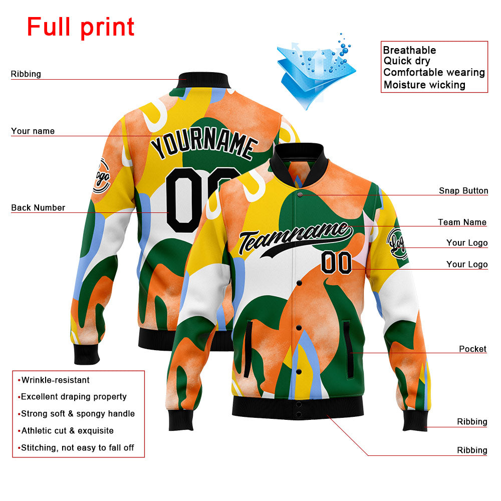 Personalisiert Benutzerdefiniert Jacke Anpassen Ihr Teamname, Logo und Nummer