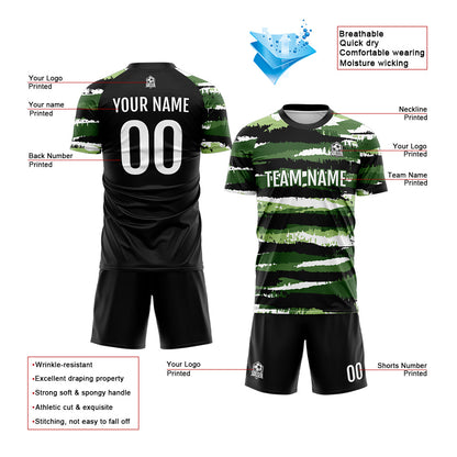 Benutzerdefinierte Fußball Trikots für Männer Frauen Personalisierte Fußball Uniformen für Erwachsene und Kind Grün