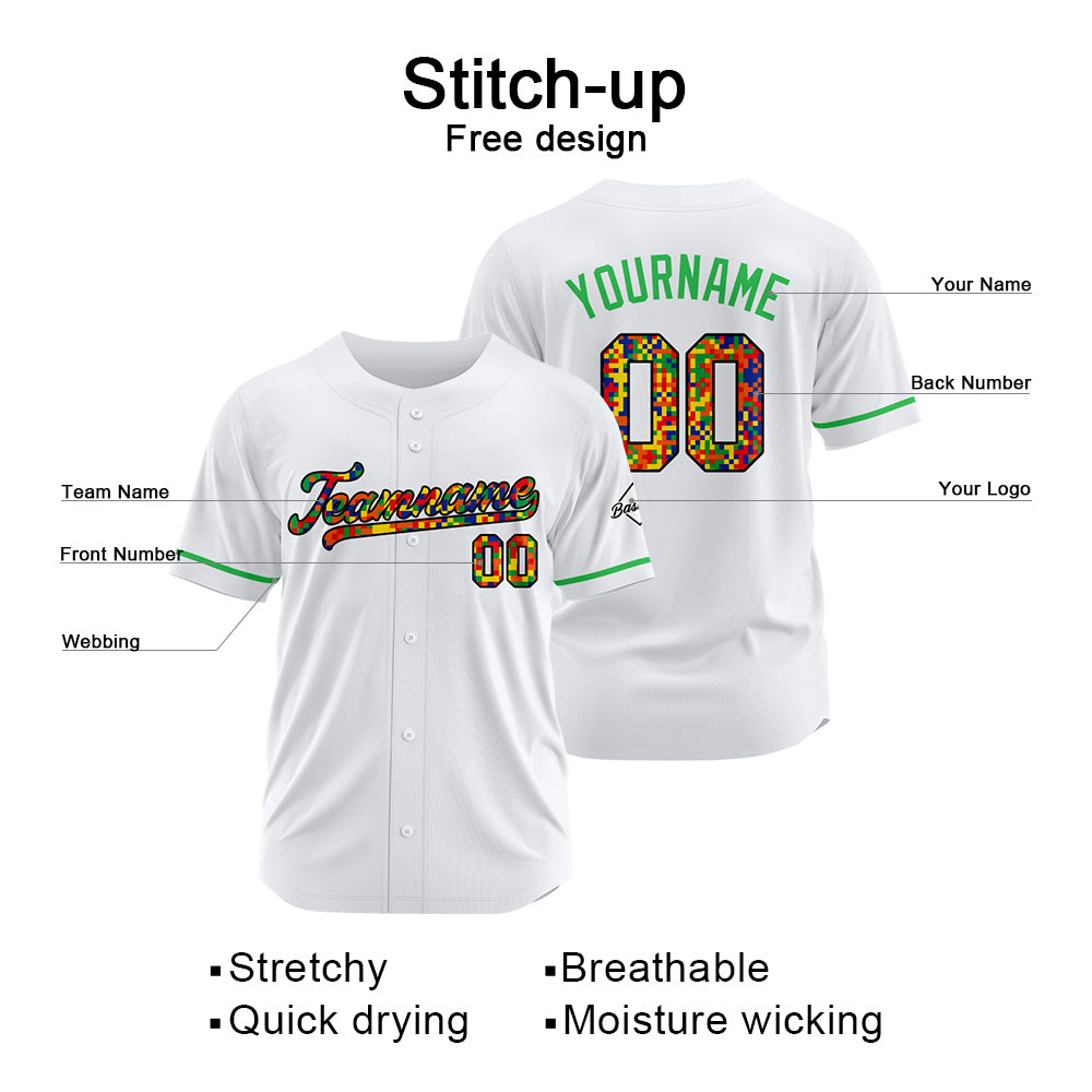 Benutzerdefinierte Authentisch Baseball Weiß