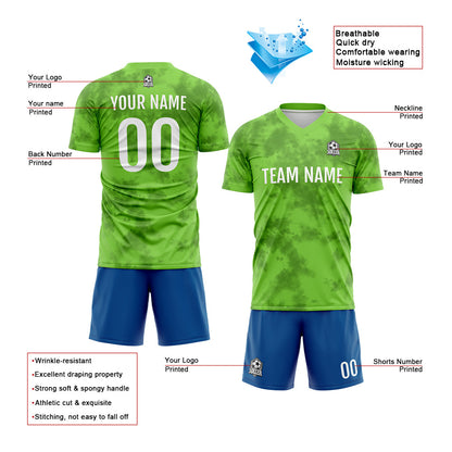 Benutzerdefinierte Fußball Trikots für Männer Frauen Personalisierte Fußball Uniformen für Erwachsene und Kind Grün