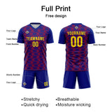 Benutzerdefinierte Fußball Trikots für Männer Frauen Personalisierte Fußball Uniformen für Erwachsene und Kind Royal-Rot