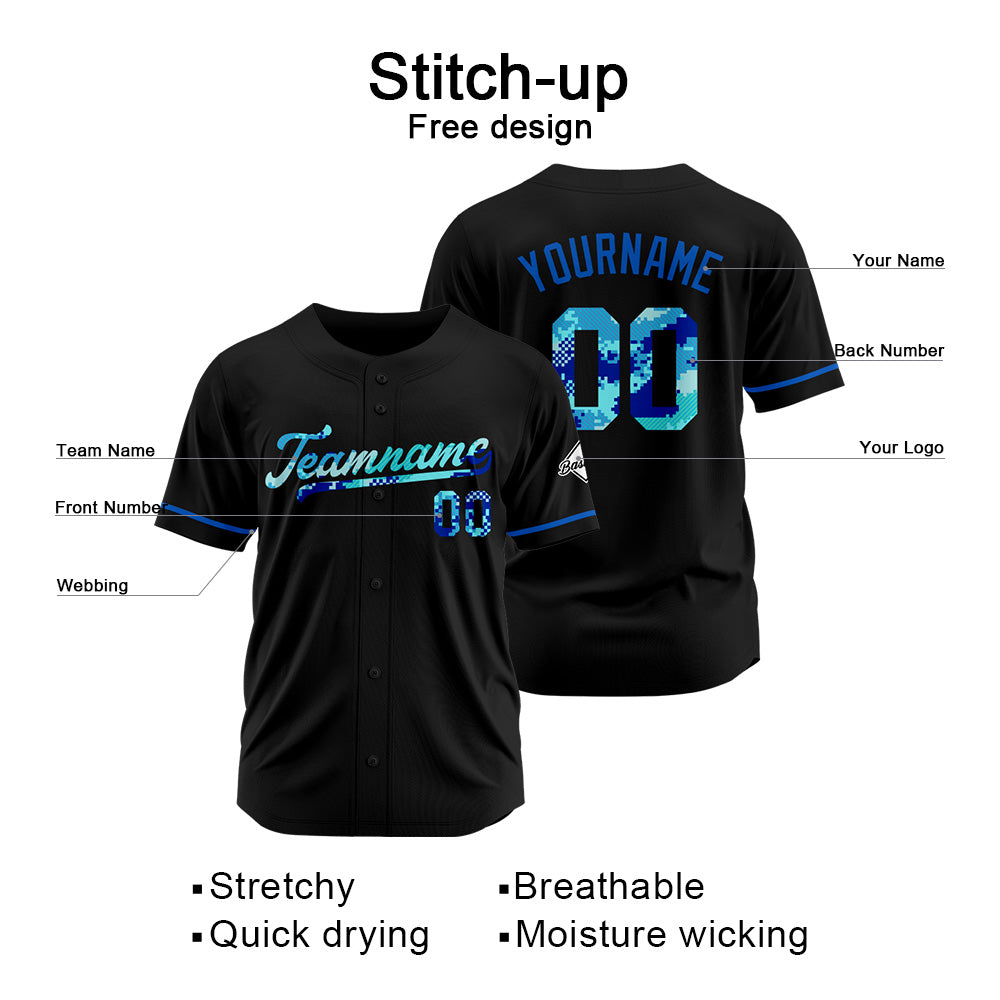 Benutzerdefinierte Authentisch Baseball Schwarz