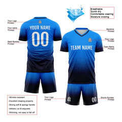 Benutzerdefinierte Fußball Trikots für Männer Frauen Personalisierte Fußball Uniformen für Erwachsene und Kind Blau&Marine