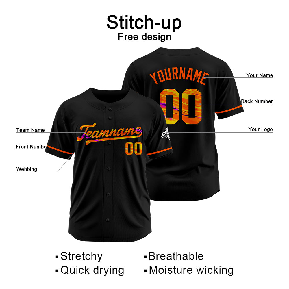 Benutzerdefinierte Authentisch Baseball Schwarz