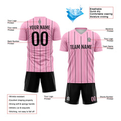 Benutzerdefinierte Fußball Trikots für Männer Frauen Personalisierte Fußball Uniformen für Erwachsene und Kind Rosa