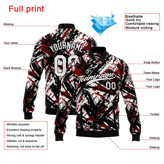 Personalisiert Benutzerdefiniert Jacke Anpassen Ihr Teamname, Logo und Nummer