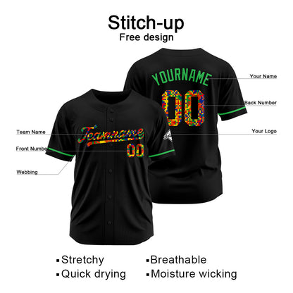 Benutzerdefinierte Authentisch Baseball Schwarz