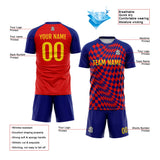 Benutzerdefinierte Fußball Trikots für Männer Frauen Personalisierte Fußball Uniformen für Erwachsene und Kind Rot-Marine
