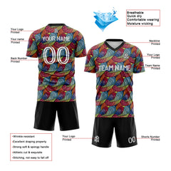 Benutzerdefinierte Fußballuniform Jersey Kinder Erwachsene Personalisiertes Set Jersey Shirt Schwarz