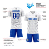 Benutzerdefinierte Fußball Trikots für Männer Frauen Personalisierte Fußball Uniformen für Erwachsene und Kind Weiß&Blau