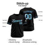 Benutzerdefinierte Authentisch Baseball Schwarz