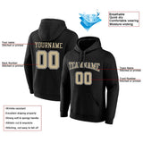 Benutzerdefinierte Authentisch Sweatshirt-Kapuzenpulli Schwarz-Gold-Weiß