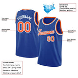 Benutzerdefiniert Authentisch Basketball Jersey Weiß-Orange-Königlich