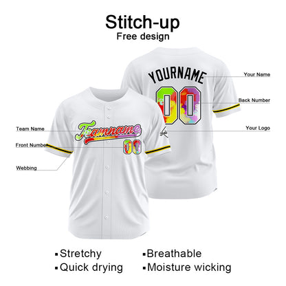 Benutzerdefinierte Authentisch Baseball Weiß