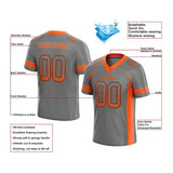 Benutzerdefinierte Authentisch Drift Mode Fußball Jersey Grau-Orange Gittergewebe