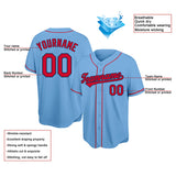 Benutzerdefinierte Authentisch Baseball-Trikot Weiß-Rot-Marine Netz