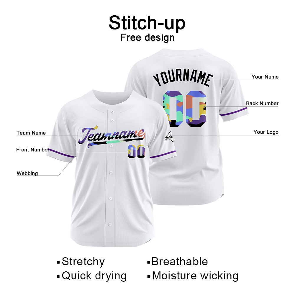 Benutzerdefinierte Authentisch Baseball Weiß