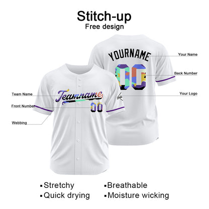 Benutzerdefinierte Authentisch Baseball Weiß