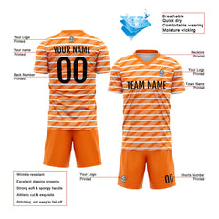 Benutzerdefinierte Fußball Trikots für Männer Frauen Personalisierte Fußball Uniformen für Erwachsene und Kind Orange