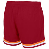 Benutzerdefiniert Authentisch Basketball Kurze Hose Rot-Weiß-Schwarz-Orange