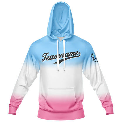 Benutzerdefiniert Gradient Sport Jersey Satz Zwanglos Sport Trainingsanzug Blau Weiß Rosa