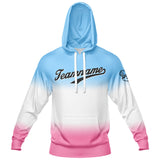 Benutzerdefiniert Gradient Sport Jersey Satz Zwanglos Sport Trainingsanzug Blau Weiß Rosa