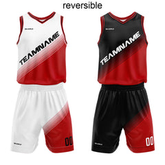 Benutzerdefinierter Reversible Basketballanzug für Erwachsene und Kinder Personalisiertes Trikot