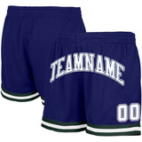 Benutzerdefiniert Authentisch Basketball Kurze Hose Grün-Weiß-Creme