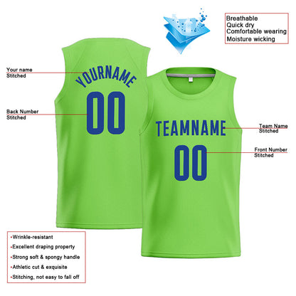 Benutzerdefinierte Authentisch  Basketball Trikot Neongrün- Königlich