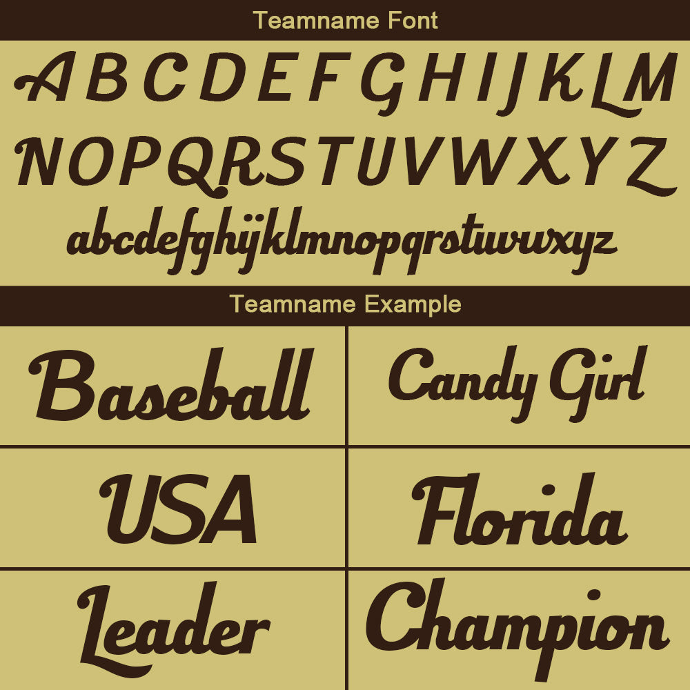 Benutzerdefinierte Authentisch Baseball  Nadelstreifen Gold-Braun Netz