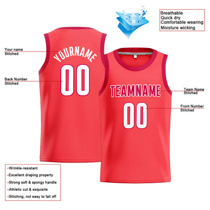 Benutzerdefinierte Authentisch  Basketball Trikot Rot-Kastanienbraun