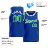 Benutzerdefinierte Authentisch  Basketball Trikot königlich -Grün -Weiß