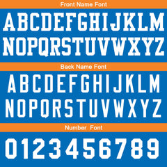 Benutzerdefinierte Basketball Jersey personalisiert genäht Name&Number&Logo Royal&Orange