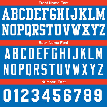 Benutzerdefinierte Basketball Jersey personalisiert genäht Name&Number&Logo Orange&Blau