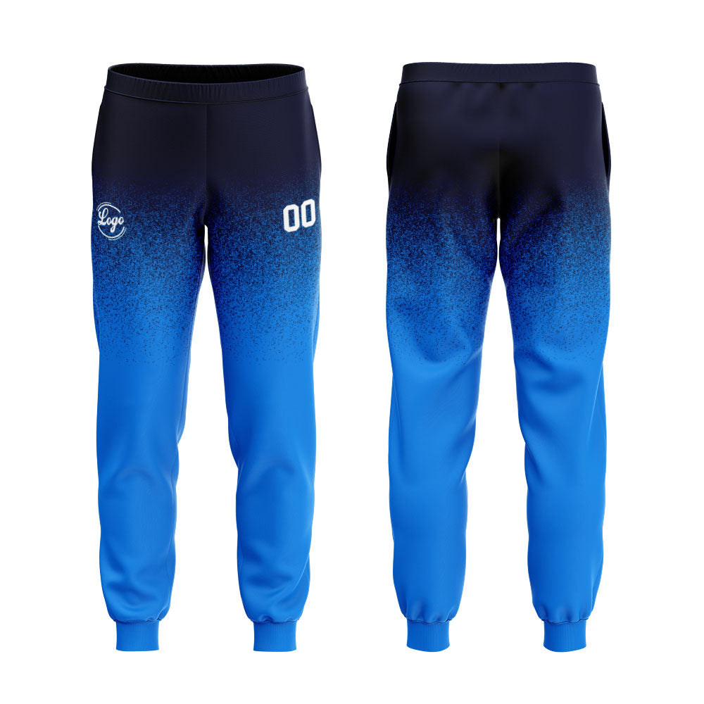 Benutzerdefiniert Gradient Sport Jersey Satz Trainingsanzug Zur Seite fahren Kapuzenpullover Oberteile und Hose Satz Marine- Blau- Weiß