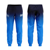 Benutzerdefiniert Gradient Sport Jersey Satz Trainingsanzug Zur Seite fahren Kapuzenpullover Oberteile und Hose Satz Marine- Blau- Weiß