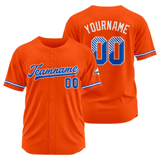 Benutzerdefinierte Authentisch Baseball-Trikot Orange Netz