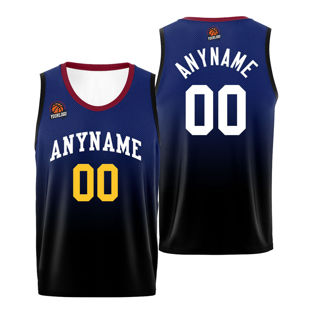 Benutzerdefinierte Basketball Jersey personalisiert genäht Name&Number&Logo Weiß&Marine
