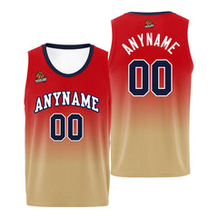 Benutzerdefinierte Basketball Jersey personalisiert genäht Name&Number&Logo Marine&Gold