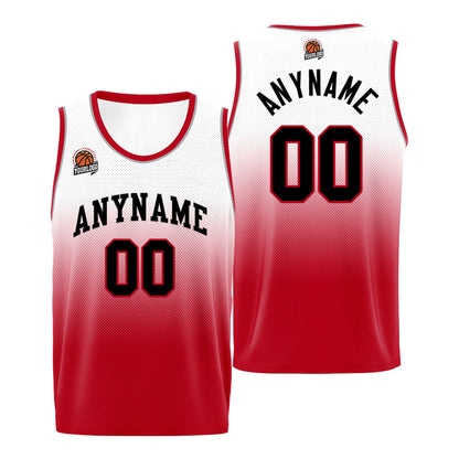 Benutzerdefinierte Basketball Jersey personalisiert genäht Name&Number&Logo Schwarz&Rot