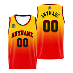 Benutzerdefinierte Basketball Jersey personalisiert genäht Name&Number&Logo Rot&Schwarz