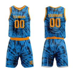 Benutzerdefinierter Tie-Dye Basketballanzug für Erwachsene und Kinder Personalisiertes Trikot