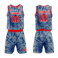 Benutzerdefinierter Tie-Dye Basketballanzug für Erwachsene und Kinder Personalisiertes Trikot